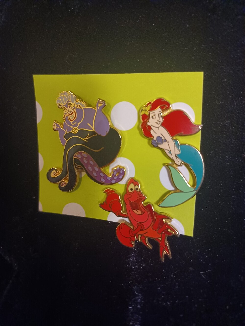 Disney The Little Mermaid Enamel Pin Set - Red, Teal & Purple